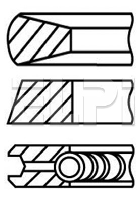 Set segmenti piston LP182 2820 STD ELPI